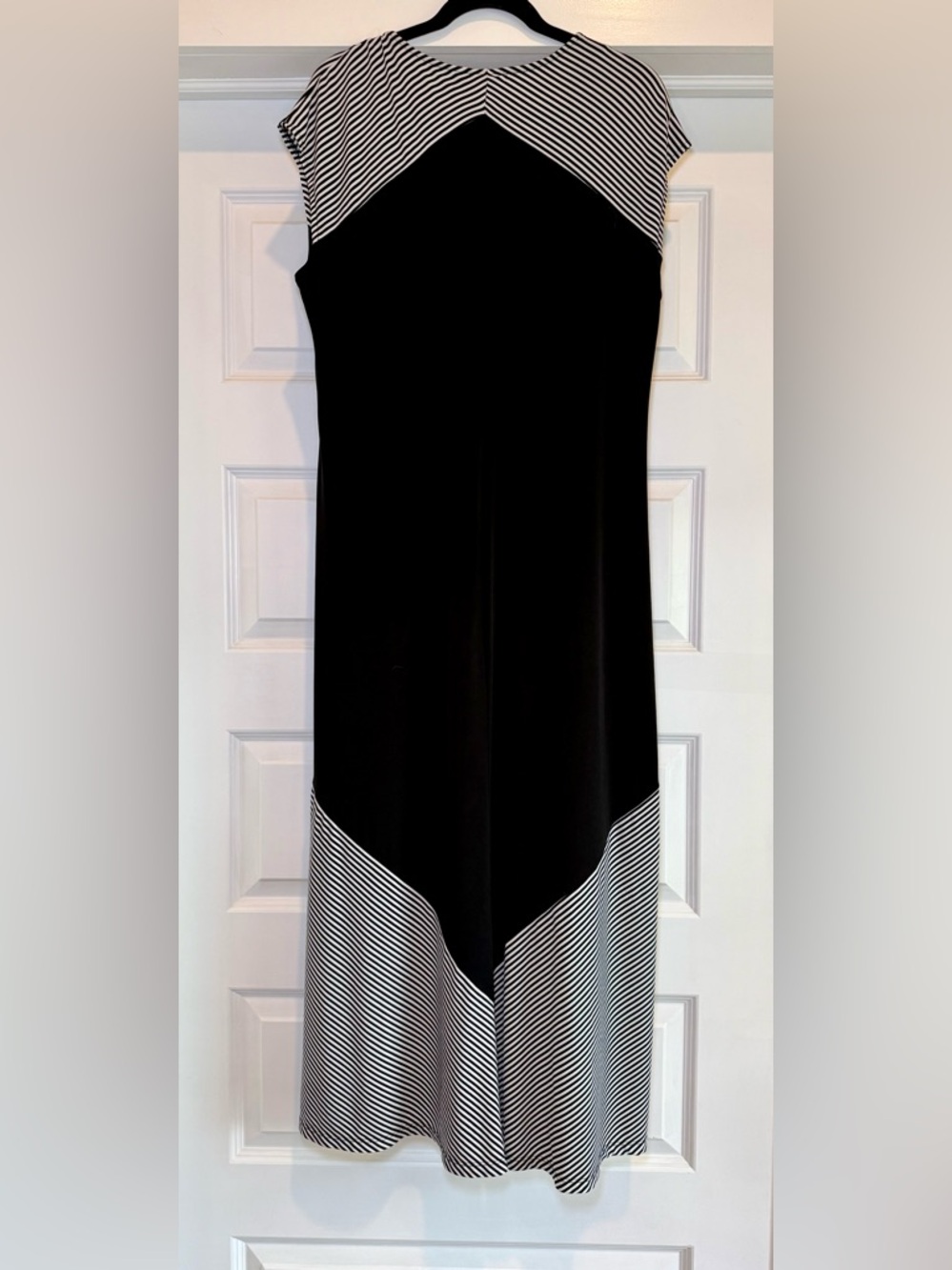 Chico's Black White Color block Sleeveless Maxi - Picture 3 of 5